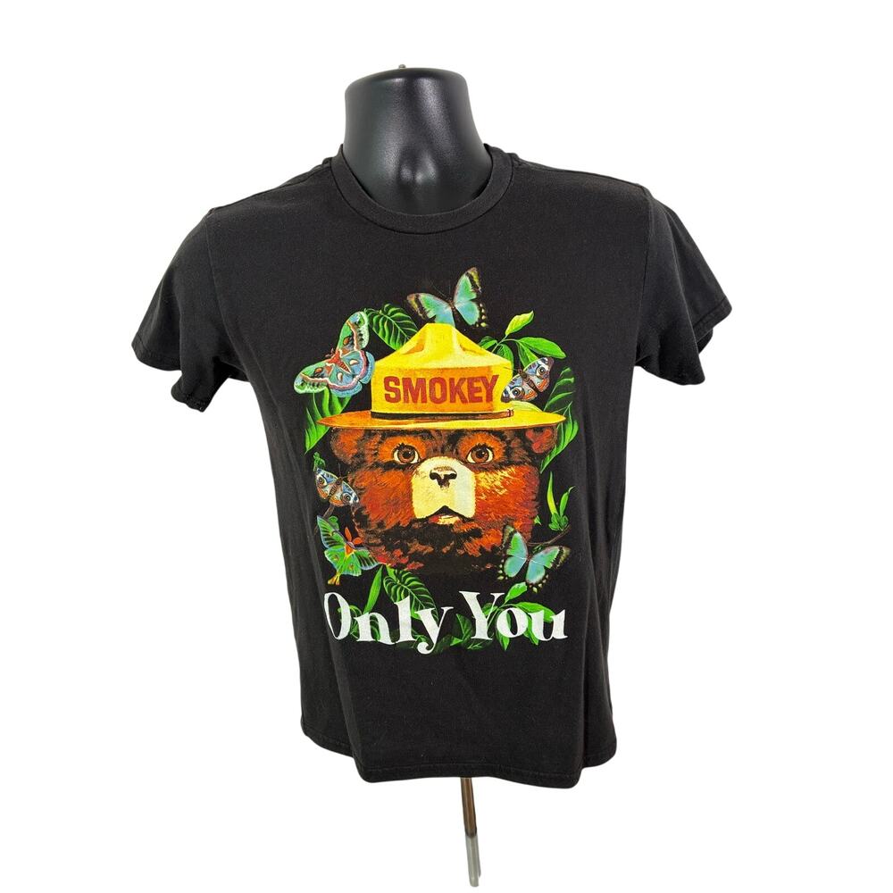 Smokey Bear Only You Graphic T Shirt Black Small Nature Tee